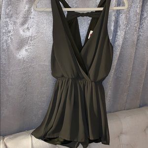 Olive green romper